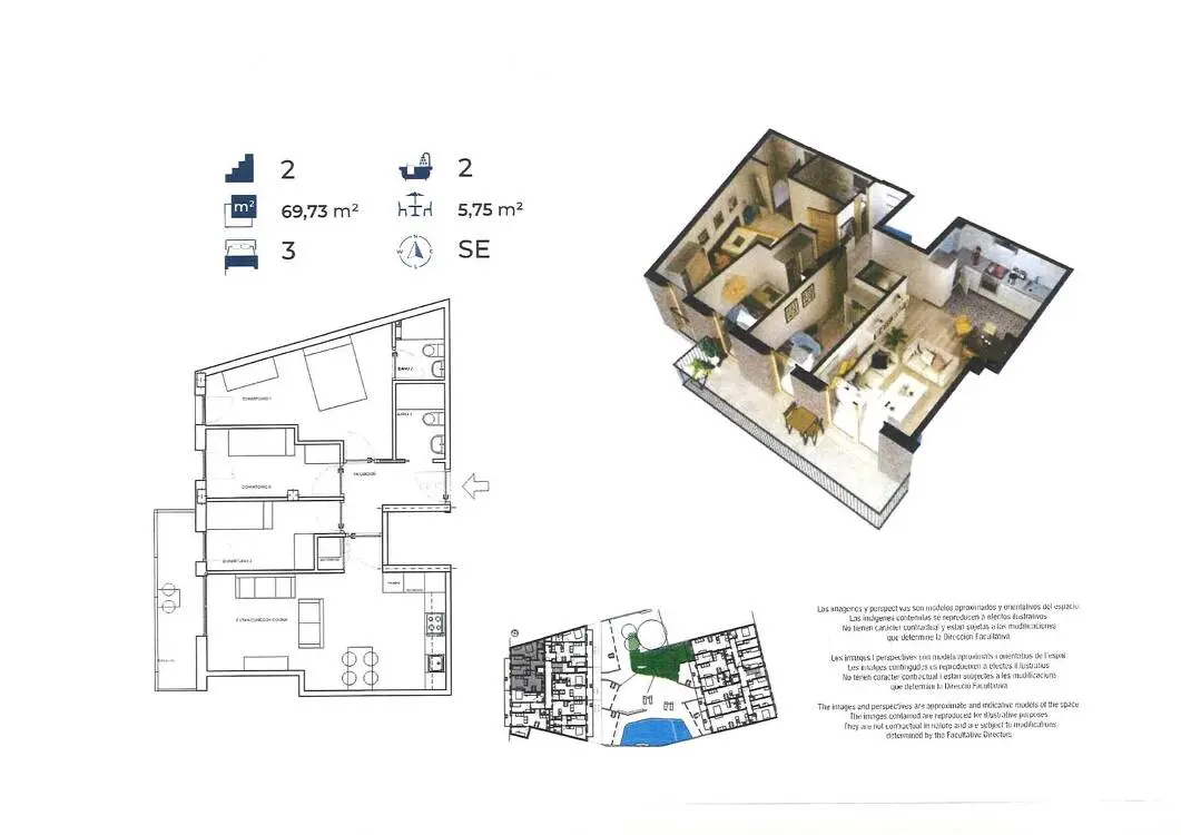 Piso de 69,73 m² de 3 habitaciones en Vilanova i la Geltrú 2