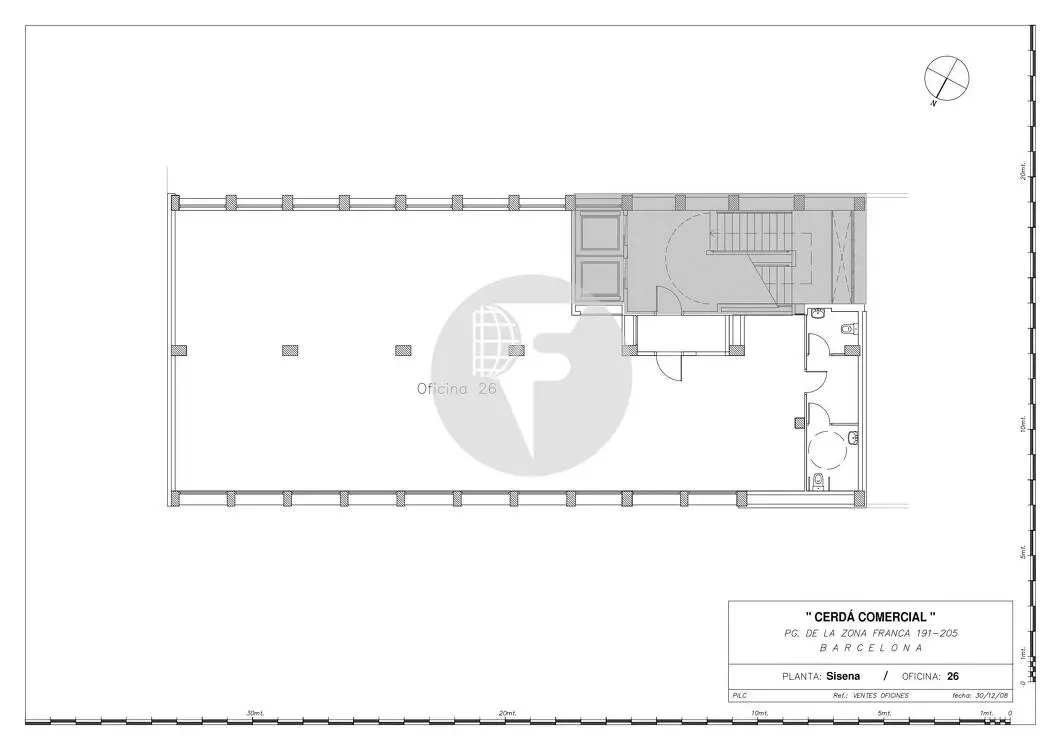 Oficina de lloguer al Pg. de la Zona Franca, a prop de la Pl. Cerdà. 31